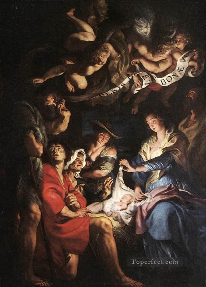 Adoración de los pastores Barroco Peter Paul Rubens Pintura al óleo